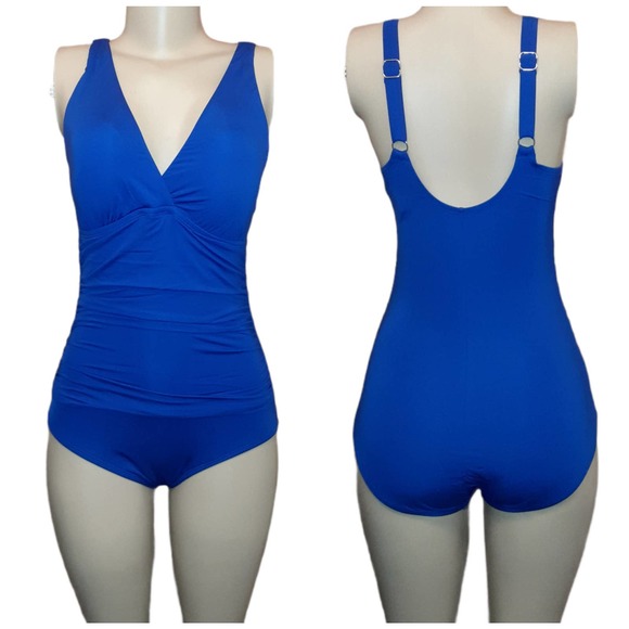 Jantzen Swim New Jantzen One Piece Swimsuit Tummy Control Blue